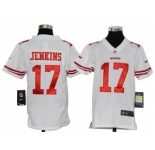 nike youth nfl jerseys san francisco 49ers #17 jenkins white[nike]