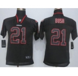 nike youth nfl jerseys san francisco 49ers #21 bush black[Elite lights out][bush]