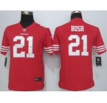 nike youth nfl jerseys san francisco 49ers #21 bush red[nike][bush]