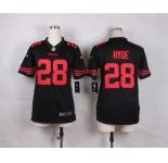 nike youth nfl jerseys san francisco 49ers #28 hyde black[nike]
