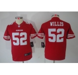 nike youth nfl jerseys san francisco 49ers #52 willis red[nike limited]