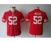 nike youth nfl jerseys san francisco 49ers #52 willis red[nike]