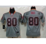 nike youth nfl jerseys san francisco 49ers #80 jerry rice grey[Elite lights out]