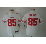 nike youth nfl jerseys san francisco 49ers #85 davis white[nike limited]