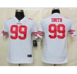 nike youth nfl jerseys san francisco 49ers #99 smith white[nike]
