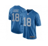 Men Nike Detroit Lions #18 Jeff Locke Game Blue Alternate NFL Jersey