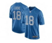 Men Nike Detroit Lions #18 Jeff Locke Game Blue Alternate NFL Jersey