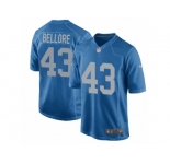 Men Nike Detroit Lions #43 Nick Bellore Game Blue Alternate NFL Jersey