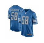 Men Nike Detroit Lions #58 Paul Worrilow Game Blue Team Color NFL Jersey