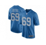 Men Nike Detroit Lions #69 Anthony Zettel Game Blue Alternate NFL Jersey