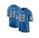 Men Nike Detroit Lions #69 Anthony Zettel Game Blue Team Color NFL Jersey