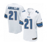 Men's Nike Detroit Lions #21 Ameer Abdullah Game White NFL Jersey