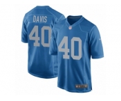 Men's Nike Detroit Lions #40 Jarrad Davis Game Blue Alternate NFL Jersey