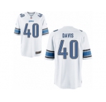 Men's Nike Detroit Lions #40 Jarrad Davis Game White NFL Jersey
