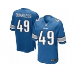 Men's Nike Detroit Lions #49 Andrew Quarless Game Light Blue Team Color NFL Jersey