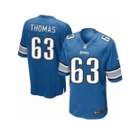 Men's Nike Detroit Lions #63 Brandon Thomas Game Light Blue Team Color NFL Jersey