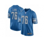 Men's Nike Detroit Lions #76 T.J. Lang Game Light Blue Team Color NFL Jersey