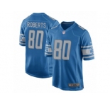 Men's Nike Detroit Lions #80 Michael Roberts Game Light Blue Team Color NFL Jersey