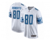 Men's Nike Detroit Lions #80 Michael Roberts Game White NFL Jersey