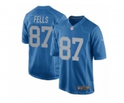 Men's Nike Detroit Lions #87 Darren Fells Game Blue Alternate NFL Jersey