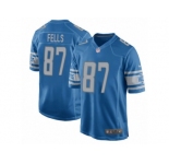 Men's Nike Detroit Lions #87 Darren Fells Game Light Blue Team Color NFL Jersey