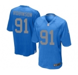 Men's Nike Detroit Lions #91 A'Shawn Robinson Game Blue Alternate NFL Jersey