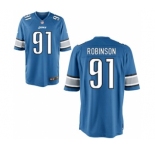Men's Nike Detroit Lions #91 A'Shawn Robinson Game Light Blue Team Color NFL Jersey
