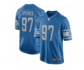 Men's Nike Detroit Lions #97 Akeem Spence Game Light Blue Team Color NFL Jersey