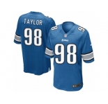 Men's Nike Detroit Lions #98 Devin Taylor Game Light Blue Team Color NFL Jerse