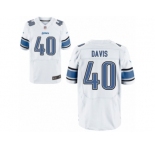 Men's Nike Detroit Lions #40 Jarrad Davis Elite White NFL Jersey