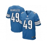 Men's Nike Detroit Lions #49 Andrew Quarless Elite Light Blue Team Color NFL Jersey