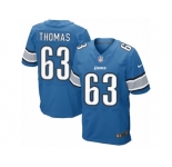 Men's Nike Detroit Lions #63 Brandon Thomas Elite Light Blue Team Color NFL Jersey