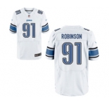 Men's Nike Detroit Lions #91 A'Shawn Robinson Elite White NFL Jersey