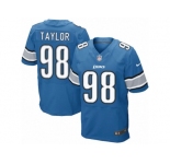 Men's Nike Detroit Lions #98 Devin Taylor Elite Light Blue Team Color NFL Jersey