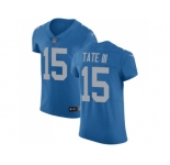 Nike Detroit Lions #15 Golden Tate III Blue Throwback Men Stitched NFL Vapor Untouchable Elite Jersey