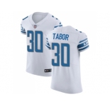 Nike Detroit Lions #30 Teez Tabor White Men Stitched NFL Vapor Untouchable Elite Jersey