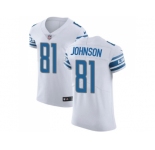 Nike Detroit Lions #81 Calvin Johnson White Men Stitched NFL Vapor Untouchable Elite Jersey