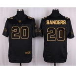 nike nfl jerseys detroit lions #20 sanders black gold collection[Elite]