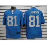 nike nfl jerseys detroit lions #81 calvin johnson blue(Elite throwback)