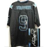 nike nfl jerseys detroit lions #9 stafford black[Elite lights out signature]