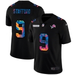 Detroit Lions #9 Matthew Stafford Men's Nike Multi-Color Black 2020 NFL Crucial Catch Vapor Untouchable Limited Jersey