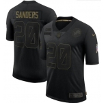 Men Detroit Lions #20 Barry Sanders Nike 2020 Salute To Service Retired Limited Jersey Black
