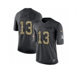 Men Nike Detroit Lions #13 T.J. Jones Limited Black 2016 Salute to Service NFL Jersey