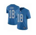 Men Nike Detroit Lions #18 Jeff Locke Blue Alternate Vapor Untouchable Limited Player NFL Jersey