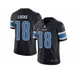 Men Nike Detroit Lions #18 Jeff Locke Limited Black Rush Vapor Untouchable NFL Jersey