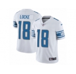 Men Nike Detroit Lions #18 Jeff Locke White Vapor Untouchable Limited Player NFL Jersey