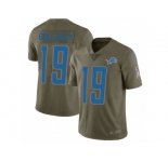 Men Nike Detroit Lions #19 Kenny Golladay Limited Olive 2017 Salute to Service NFL Jersey