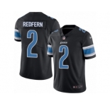 Men Nike Detroit Lions #2 Kasey Redfern Limited Black Rush Vapor Untouchable NFL Jersey