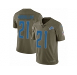 Men Nike Detroit Lions #21 Ameer Abdullah Limited Olive 2017 Salute to Service NFL Jersey