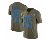 Men Nike Detroit Lions #25 Theo Riddick Limited Olive 2017 Salute to Service NFL Jers
